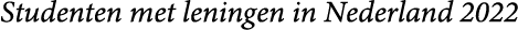 Studenten met leningen in Nederland 2022 